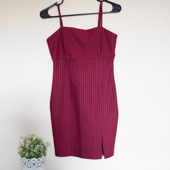 HP 🎉 Forever 21 Pinstriped Pinafore Mini Dress - S - Picture 3 of 6